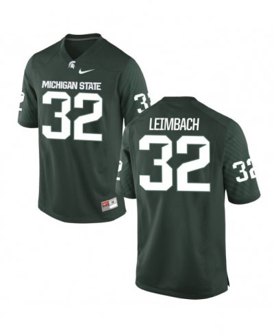 Women's Zac Leimbach Michigan State Spartans #32 Nike NCAA Green Authentic College Stitched Football Jersey HH50Q63MF